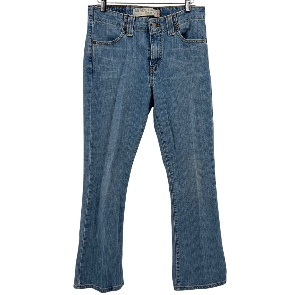 Levi's 525 Nouveau Low Boot Cut Jeans Womens Size 10 Light Wash Denim Y2K Style
